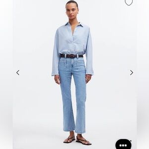 NWOT Size 29 Madewell Kick Out Crop Jeans with Patch Pockets